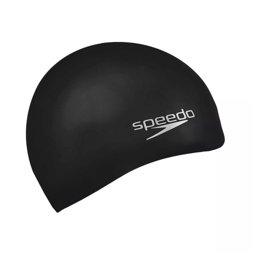 Speedo Plain Moulded Silicone Cap Black