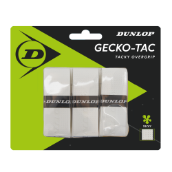 Dunlop Gecko-Tac White Overgrip (3-Pack)