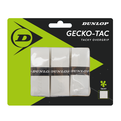 Dunlop Gecko-Tac White Overgrip (3-Pack)