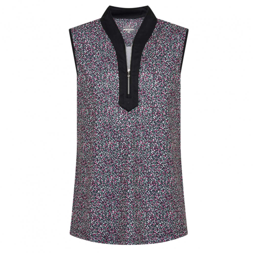 Sporte Leisure Meadow Ladies Golf Sleeveless Polo SS23LT138 Black