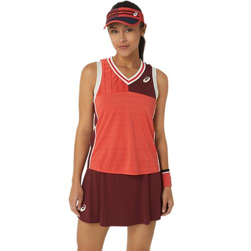Asics Match Tank 2042a277-602 Red Snapper Ladies Tennis