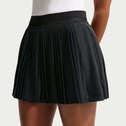 Nike DriFit Advantage Pleated Skirt FZ6512-010 Black Womens Tennis