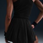 Nike DriFit Advantage Pleated Skirt FZ6512-010 Black Womens Tennis Nike DriFit Advantage Pleated Skirt FZ6512-010 Black Womens Tennis