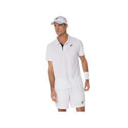 Asics court polo 2041A340-100 white mens tennis shirt