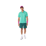 Asics Match Jacquard Polo SS Top 2041A387-300 Aurora Green Mens