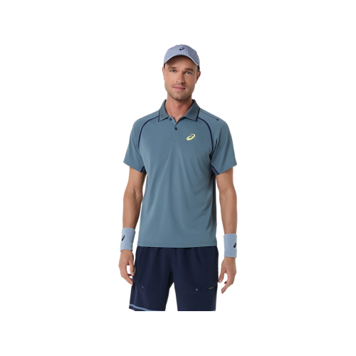 Asics Match Polo SS Top 2041A390-020 Ironclad Mens Tennis Asics Match Polo SS Top 2041A390-020 Ironclad Mens Tennis