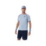 Asics Match SS Top 2041A392-400 Grey Blue Mens Tennis Shirt Asics Match SS Top 2041A392-400 Grey Blue Mens Tennis Shirt