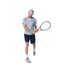 Asics Match SS Top 2041A392-400 Grey Blue Mens Tennis Shirt Asics Match SS Top 2041A392-400 Grey Blue Mens Tennis Shirt