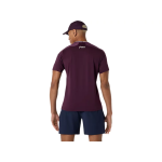 Asics Match Jacquard SS Top 2041A41-500 Dark Aubergine Mens Tennis Asics Match Jacquard SS Top 2041A41-500 Dark Aubergine Mens Tennis