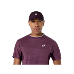 Asics Match Jacquard SS Top 2041A41-500 Dark Aubergine Mens Tennis Asics Match Jacquard SS Top 2041A41-500 Dark Aubergine Mens Tennis