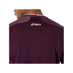 Asics Match Jacquard SS Top 2041A41-500 Dark Aubergine Mens Tennis Asics Match Jacquard SS Top 2041A41-500 Dark Aubergine Mens Tennis