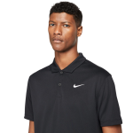 Nike Nkct Drifit Polo Solid Dh0857-010 Black Mens Nike Nkct Drifit Polo Solid Dh0857-010 Black Mens