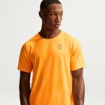 Nike NKCT DriFIt Advantage Top Print IB1064-845 Laser Orange Mens Tennis Top