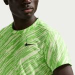 Nike NKCT DriFit Victory Top Print IB1530-307 Mean Green Mens Tennis Top