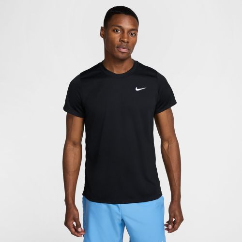 Nike NKCT Dry Victory Top FZ6921-010 Black Mens Tennis Shirt Nike NKCT Dry Victory Top FZ6921-010 Black Mens Tennis Shirt