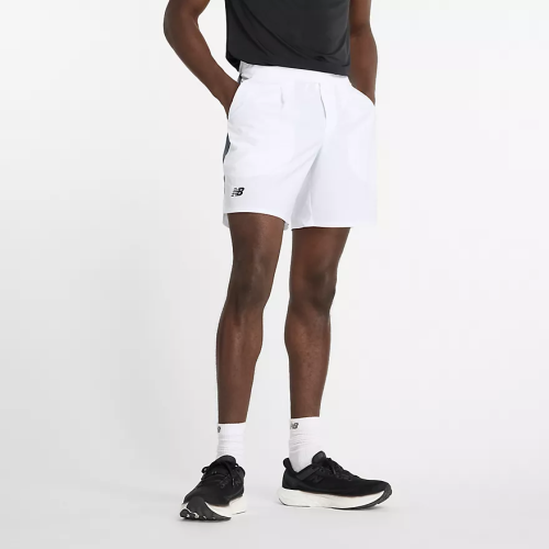 New Balance Tournament Short MS41401 White Mens Tennis Shorts