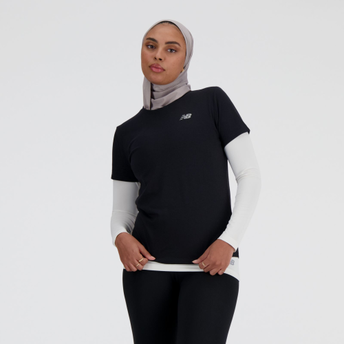 New Balance sport essential heather womens tee WT41190
