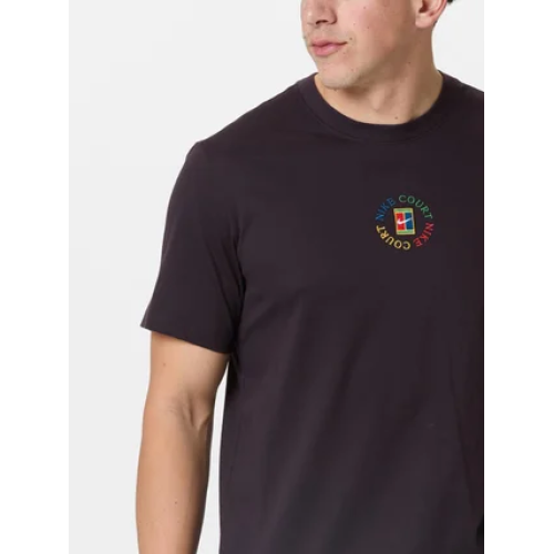 Nike DriFit Tennis Heritage T-Shirt IM6128-647 Burgundy Ash Mens