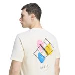Adidas Tennis US Graphic T-Shirt KR2321 Beige Mens