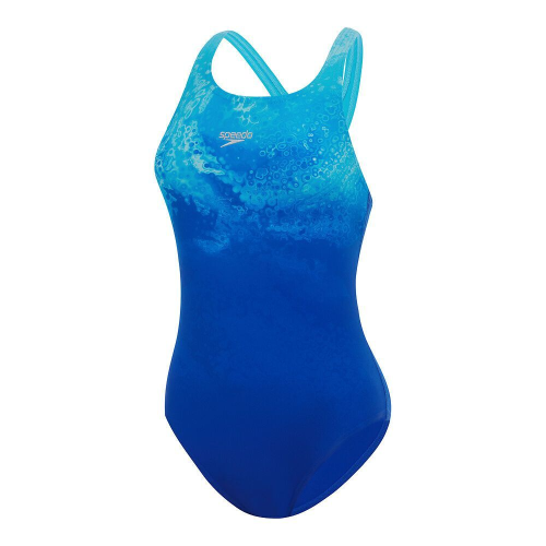 Speedo Placement Medalist 1 Piece 8/00442918081 True Cobalt /Picton Blue Ladies Swimsuit