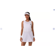 Asics Match Pleat Dress 2042A434-100 White Womens Tennis Dress
