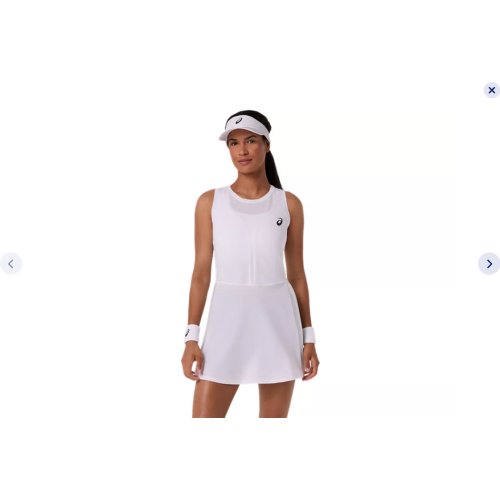 Asics Match Pleat Dress 2042A434-100 White Womens Tennis Dress Asics Match Pleat Dress 2042A434-100 White Womens Tennis Dress