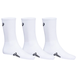 ASICS Pace Crew 3-Pack White Socks (Size 8–11)