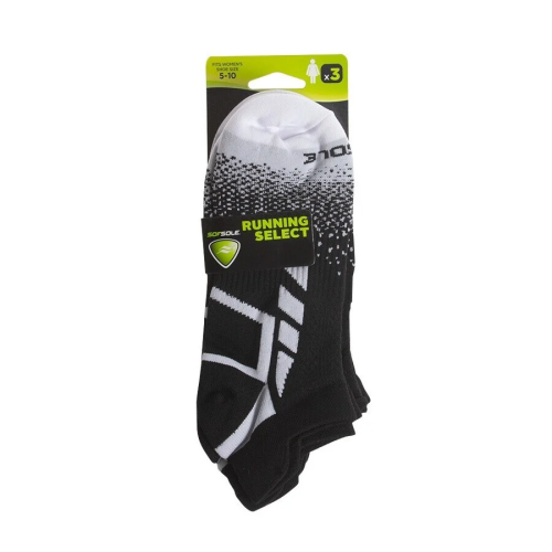 Sofsole Running Select Dot Fade 3pack Black size 5-10 Womens