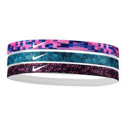 Nike Printed Headband 3pack 608 fuchsia/aqua/fuchsia