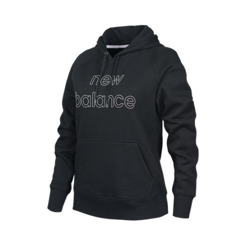 New Balance Volume Fleece Hoodie Black Ladies Rwt9125 New Balance Volume Fleece Hoodie Black Ladies Rwt9125