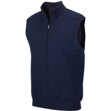 Greg Norman Weatherknit Full Zip Wind Vest Navy Mens