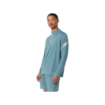 Asics Icon 1/2 Zip Long Sleeve Top 2011D459-401 Foggy Teal Mens Asics Icon 1/2 Zip Long Sleeve Top 2011D459-401 Foggy Teal Mens